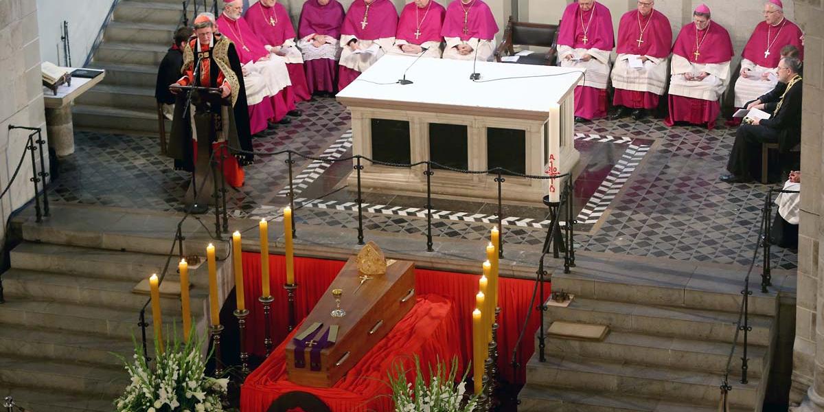 Kardinal Woelki bei der Predigt in der Totenvesper für Kardinal Meisner.