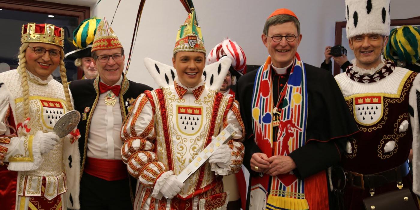 Das Kölner Dreigestirn am 11. Januar 2018 zu Besuch bei Kardinal Woelki im Erzbischöflichen Haus