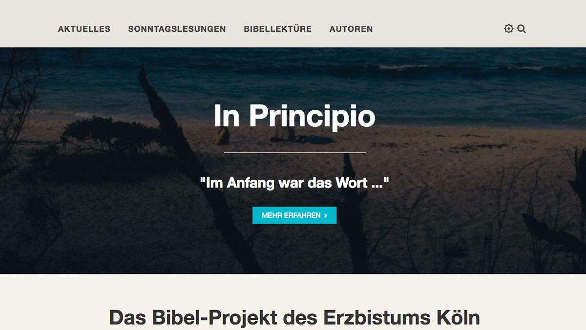 IN PRINCIPIO: Bibelprojekt des Erzbistums Köln