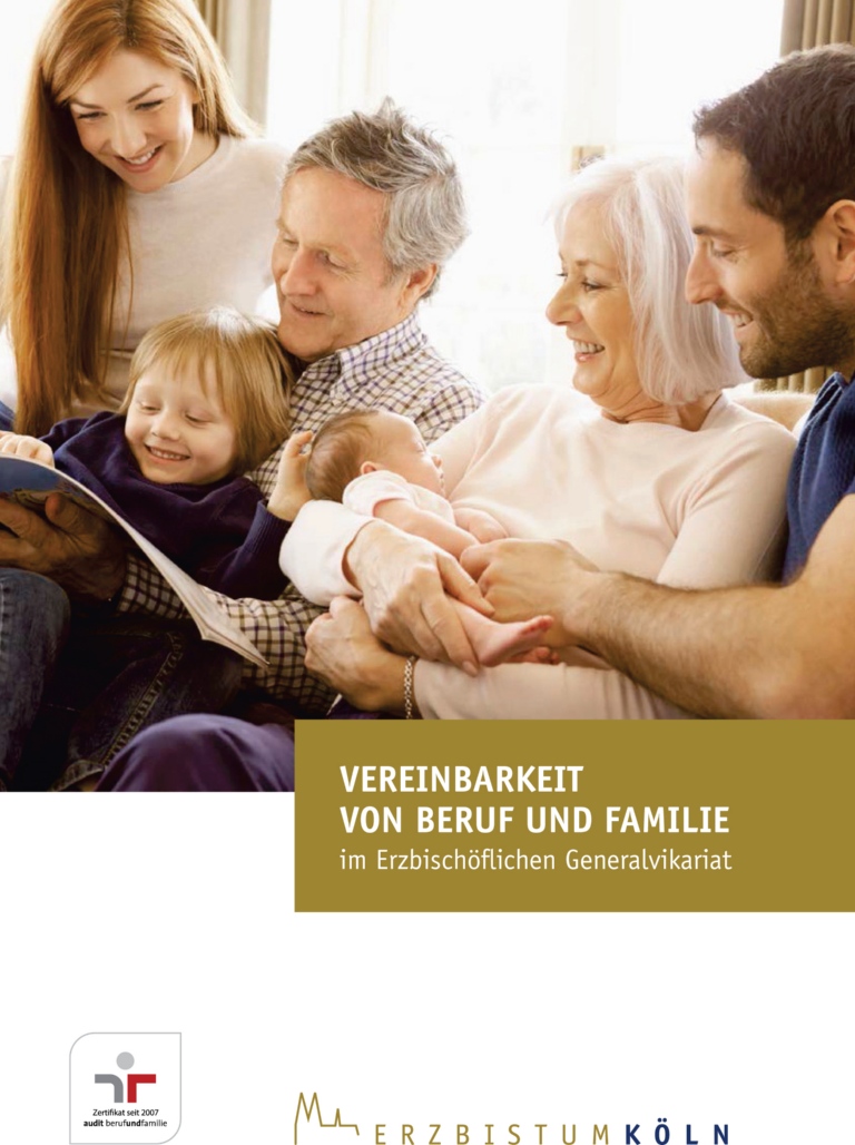 Broschüre zur Vereinbarkeit von Beruf und Familie im Generalvikariat