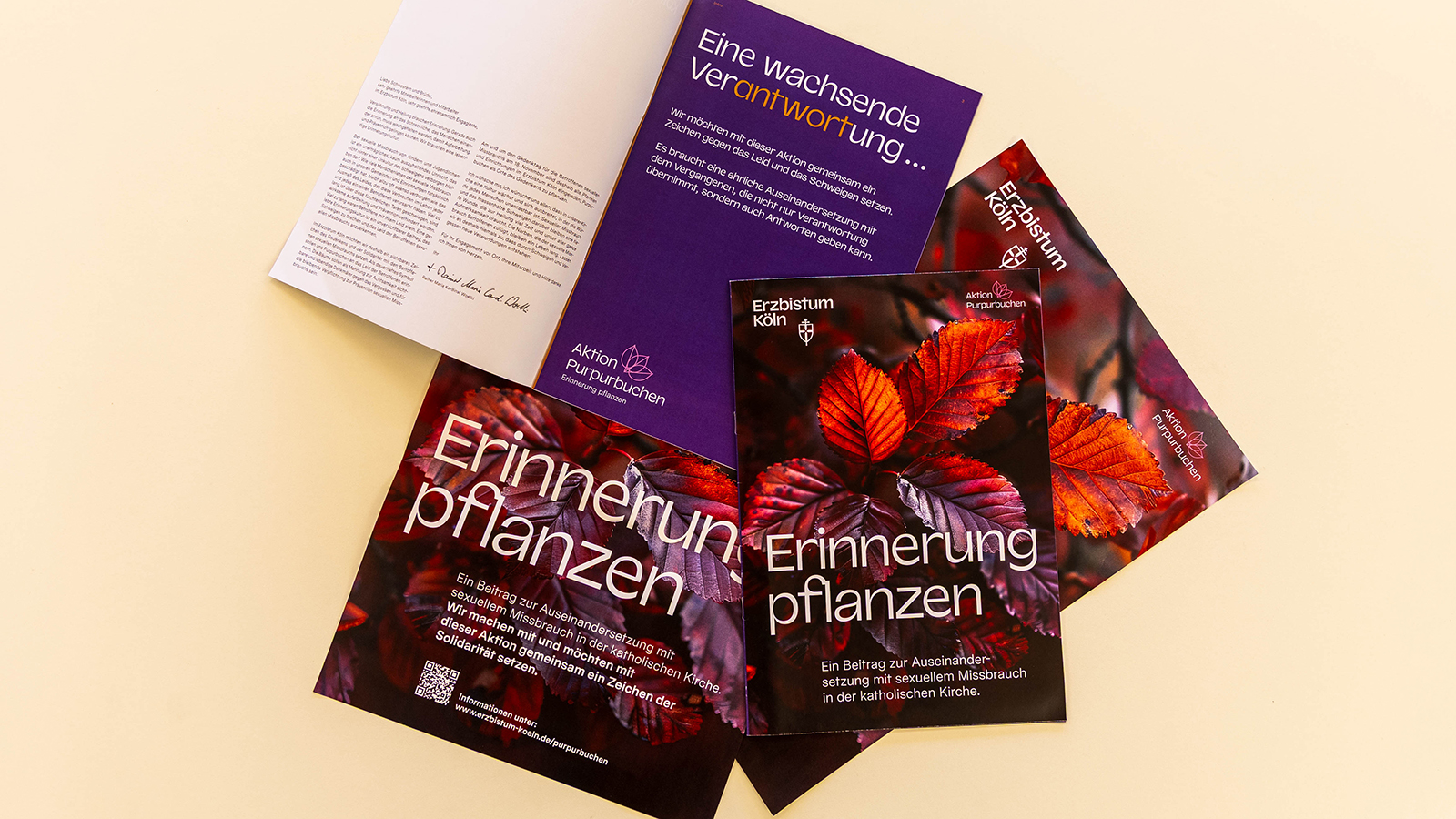 Informationsmaterial zur Aktion Purpurbuchen