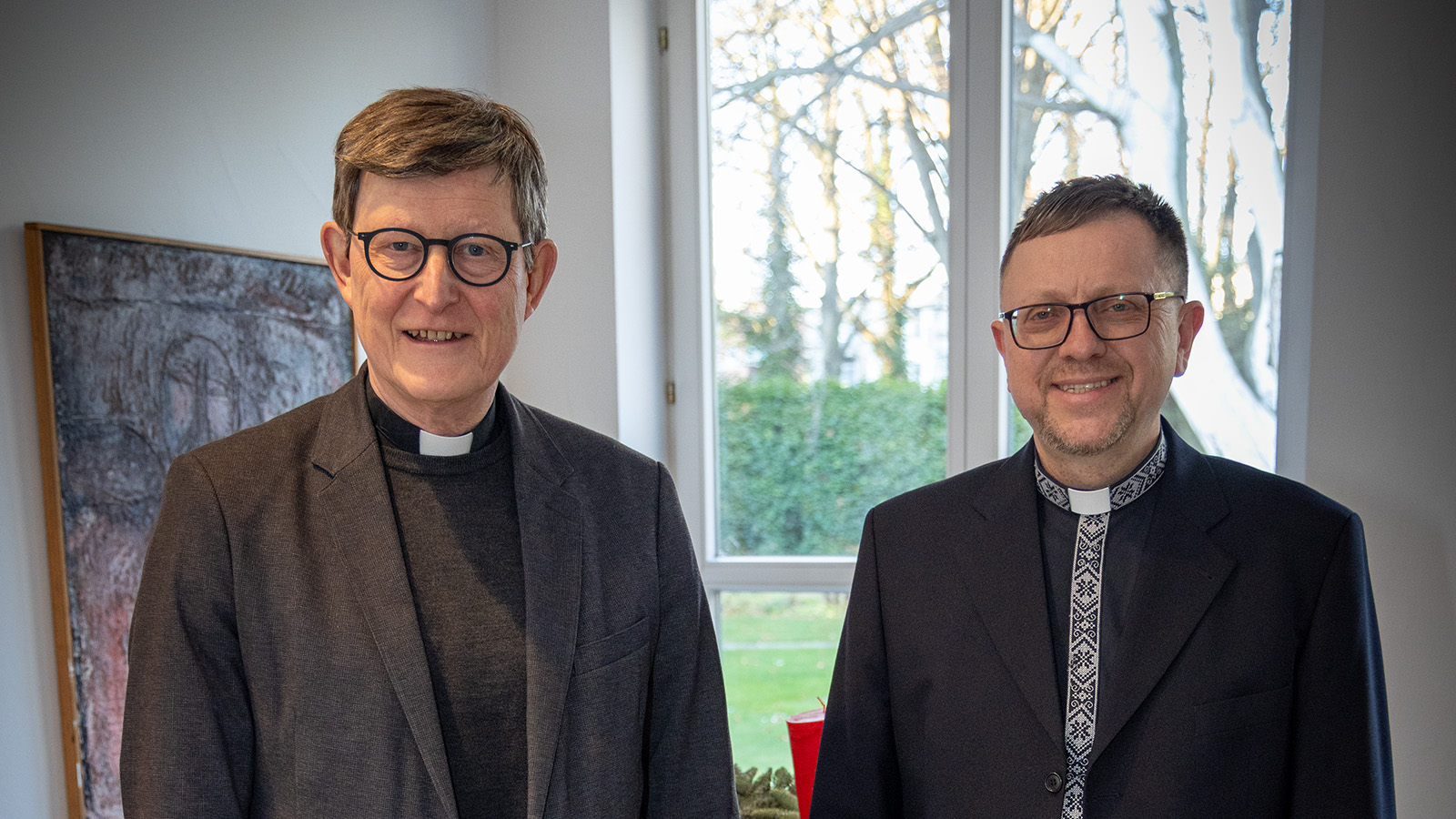 Weihbischof Volodymyr Hrutsa CSsR (Lwiw/Lemberg) und Erzbischof Rainer Maria Kardinal Woelki unterstützen Friedensbemühungen für Ukraine