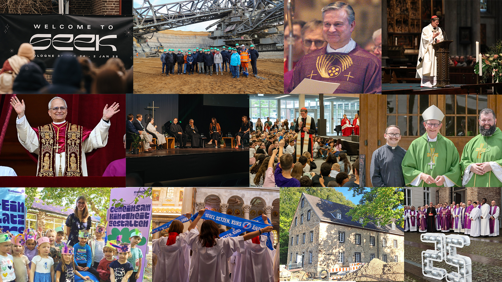 Collage: Das Jahr 2025 im Erzbistum Köln in 12 Bildern