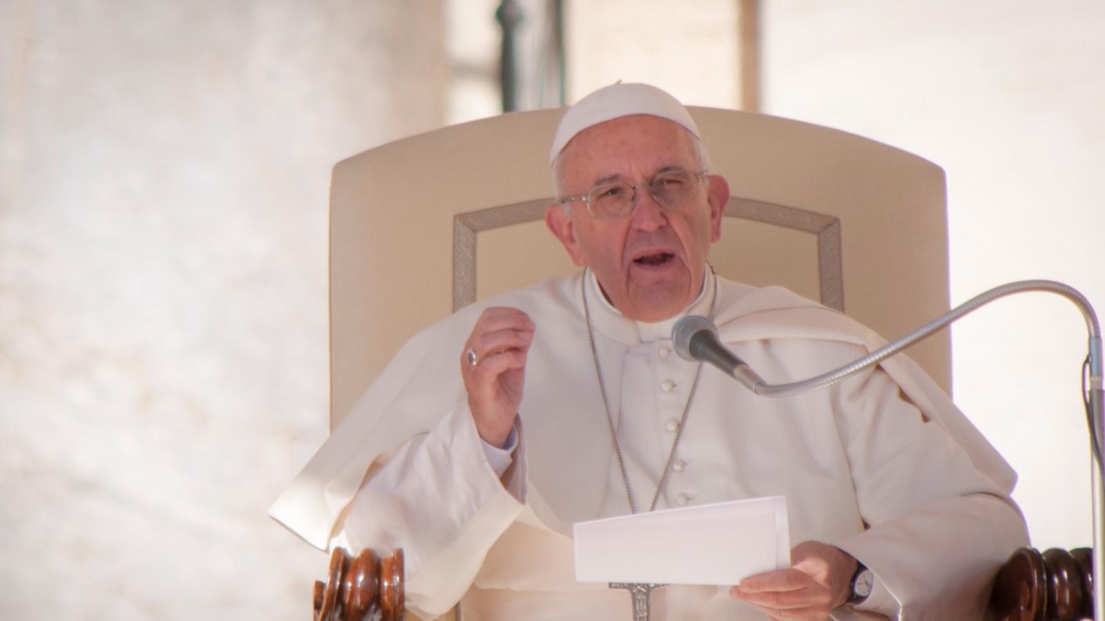 Domwallfahrt des Erzbistums Köln vom 10.-15.10.2016 vom Dom nach Rom  Papst Franziskus während der Papstaudienz Ex-Bild-DB-ID: 21939