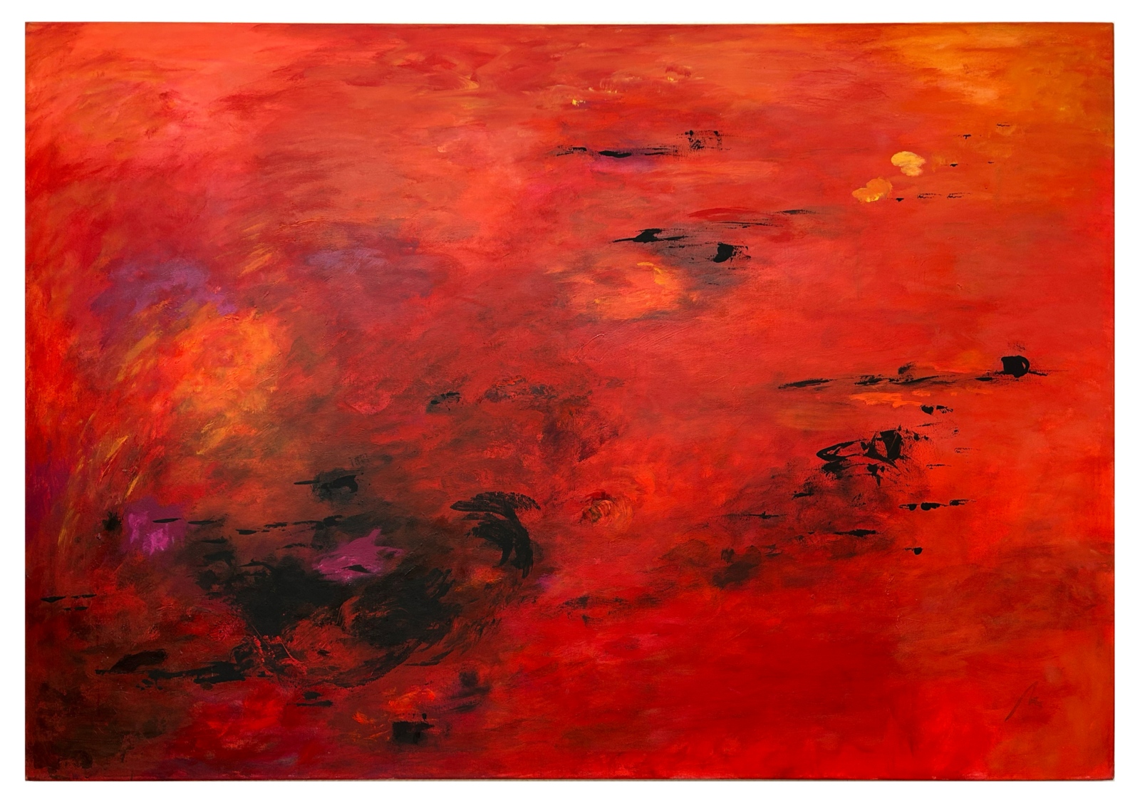 Rote Musik 1 Acryl auf Leinwand 110 × 160 cm