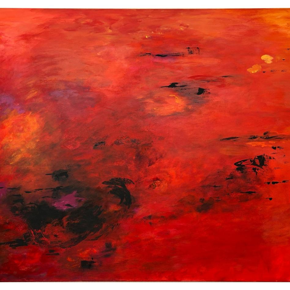 Rote Musik 1 Acryl auf Leinwand 110 × 160 cm