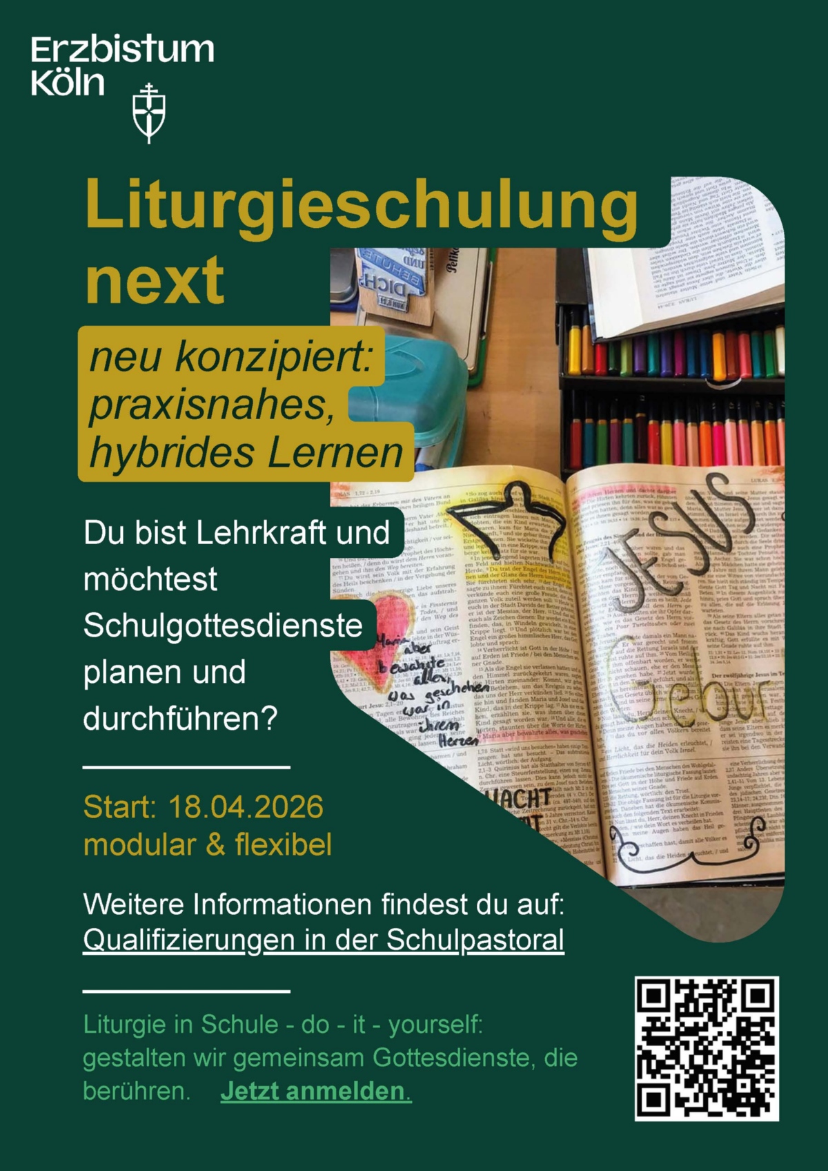 Plakat zur Schulung